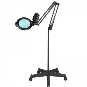 Kosmetologinė LED lempa - Lupa "MOONLIGHT 8012/5" su trikoju, juoda