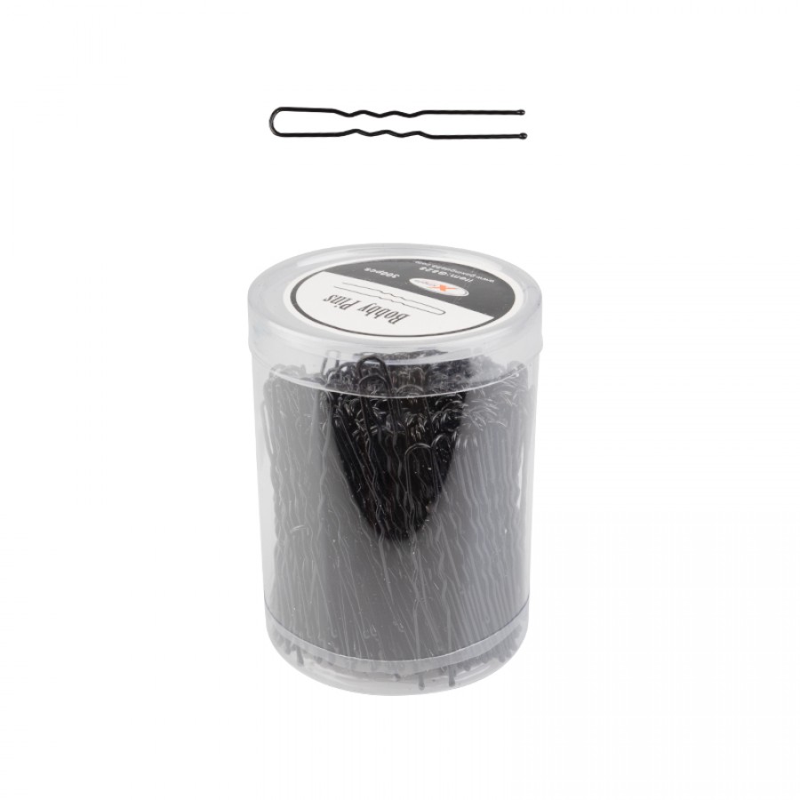 Segtukai plaukams E-65 300 vnt. 6 cm, juodi