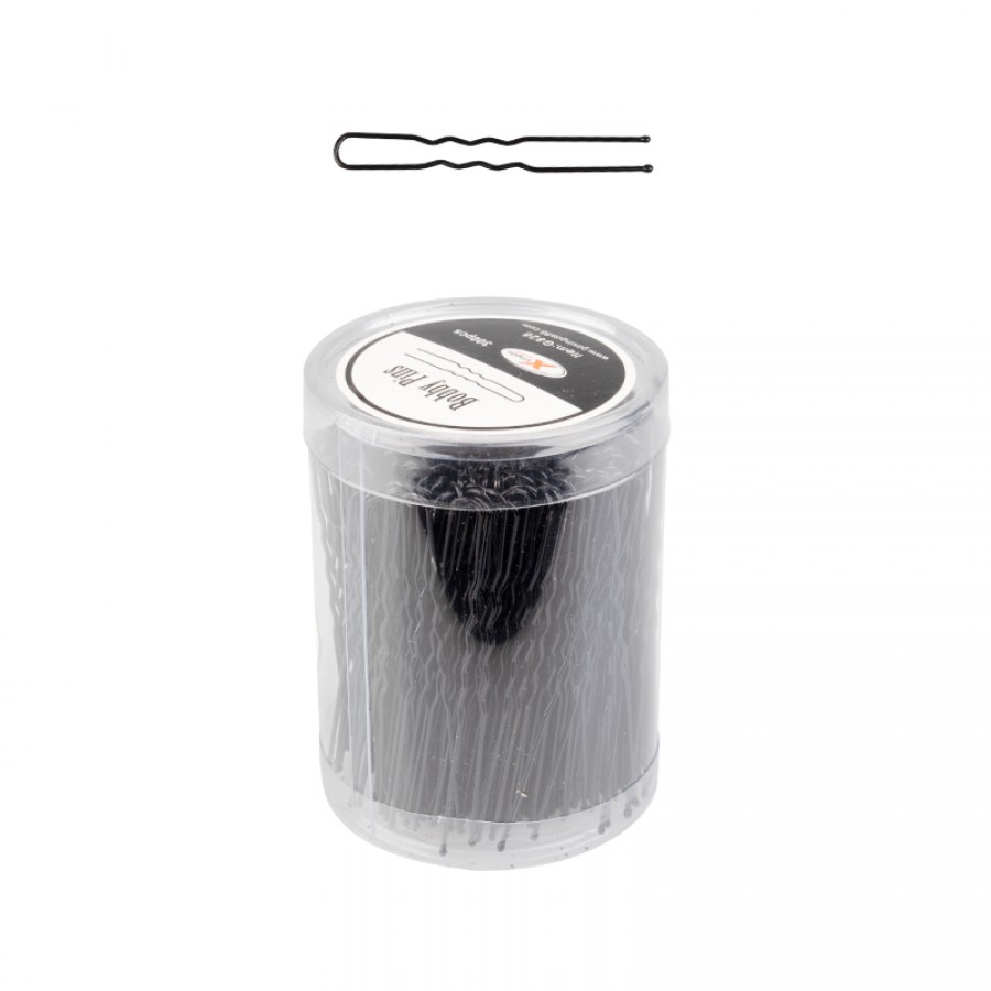Segtukai plaukams E-65 300 vnt. 7 cm, juodi