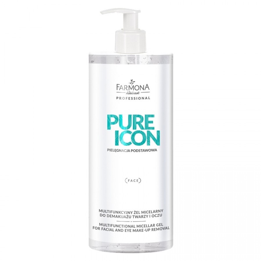 FARMONA PURE ICON Daugiafunkcinis micelinis gelis veido ir akių makiažui pašalinti 500ml