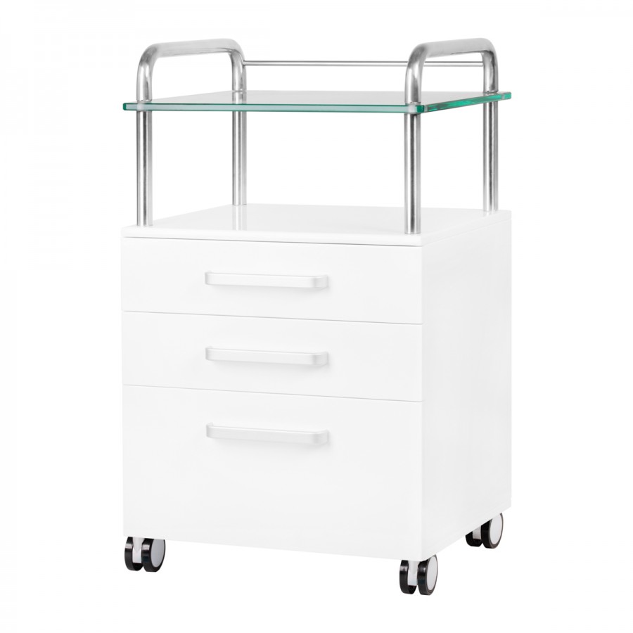 Profesionalus kosmetologinis vežimėlis, baltas Profesionalus kosmetologinis vežimėlis, baltas