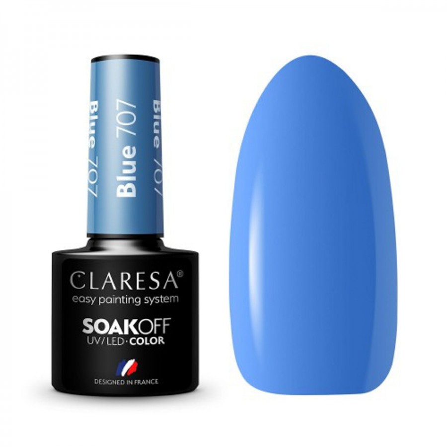 CLARESA hibridinis nagų lakas BLUE 707 -5g