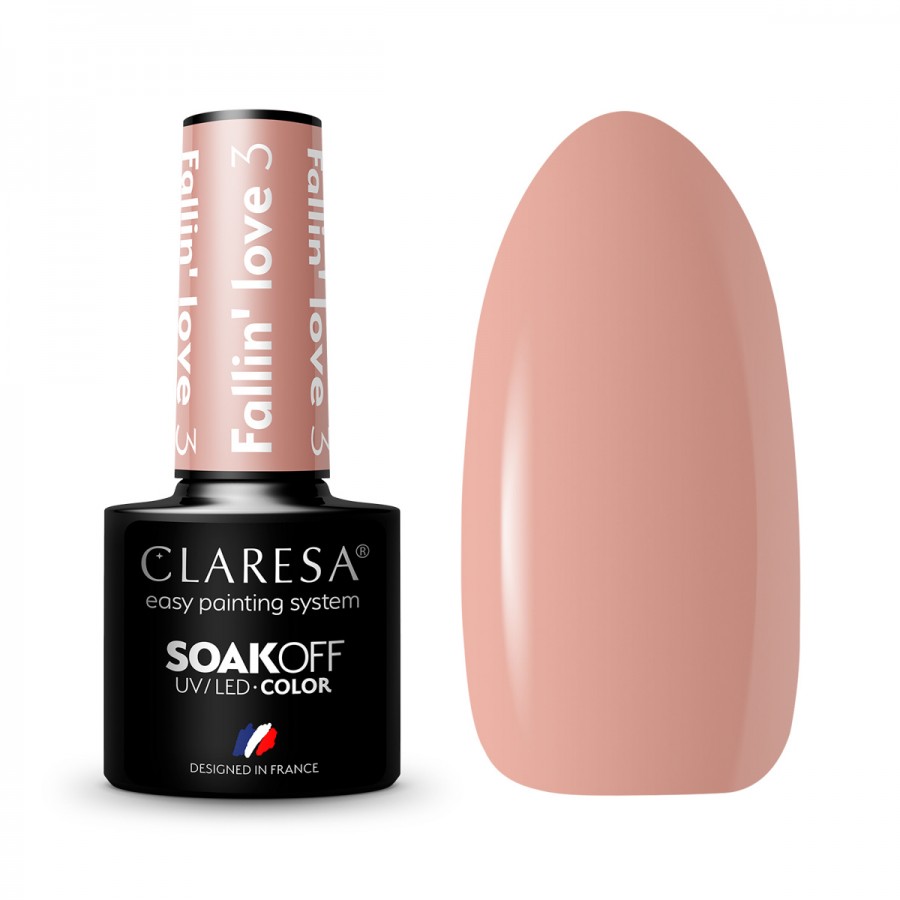 CLARESA hibridinis nagų lakas FALLIN"LOVE 3 -5g