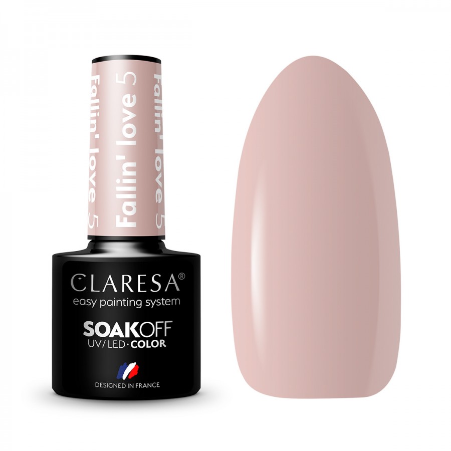 CLARESA hibridinis nagų lakas FALLIN"LOVE 5 -5g