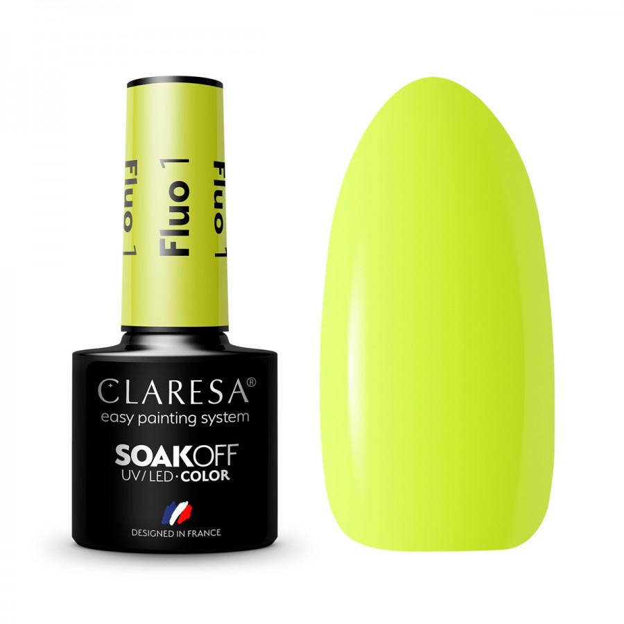 CLARESA hibridinis nagų lakas FLUO 1 -5g