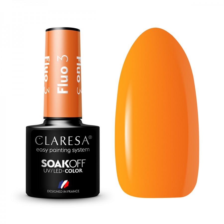 CLARESA hibridinis nagų lakas FLUO 3 -5g