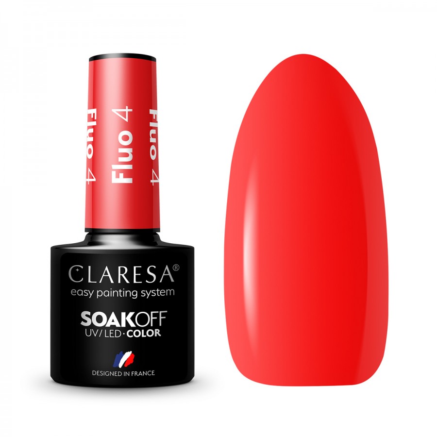 CLARESA hibridinis nagų lakas FLUO 4 -5g