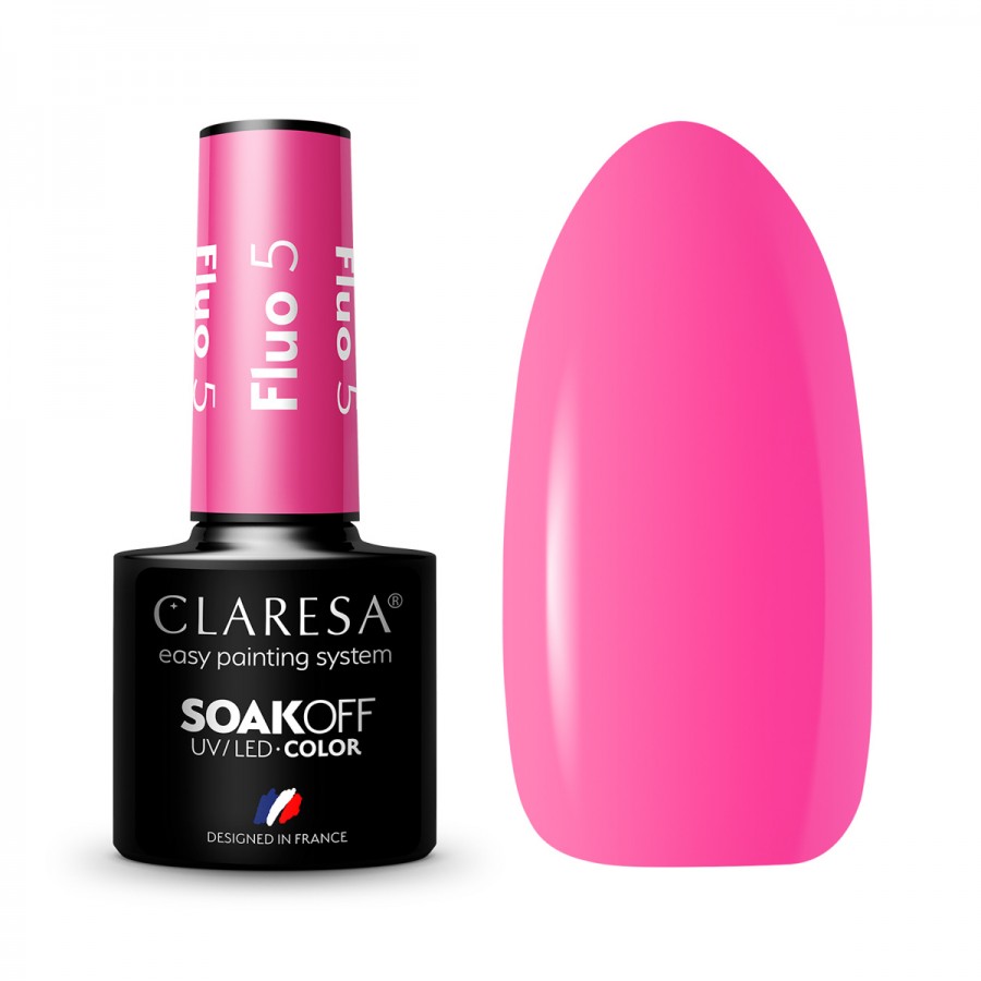 CLARESA hibridinis nagų lakas FLUO 5 -5g