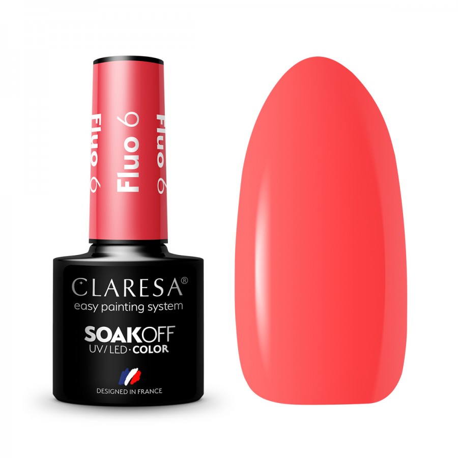 CLARESA hibridinis nagų lakas FLUO 6 -5g