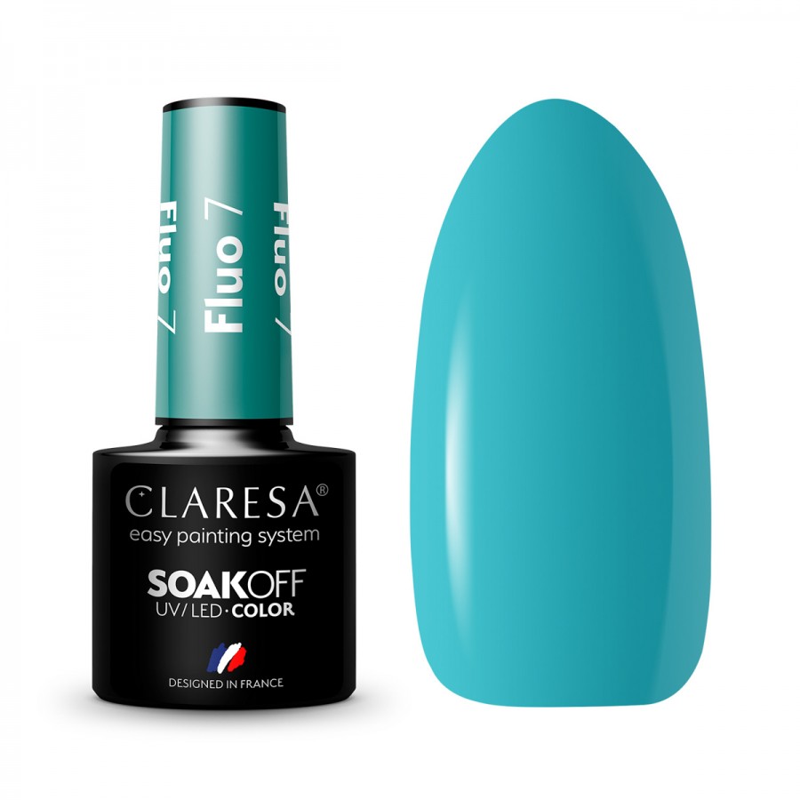 CLARESA hibridinis nagų lakas FLUO 7 -5g