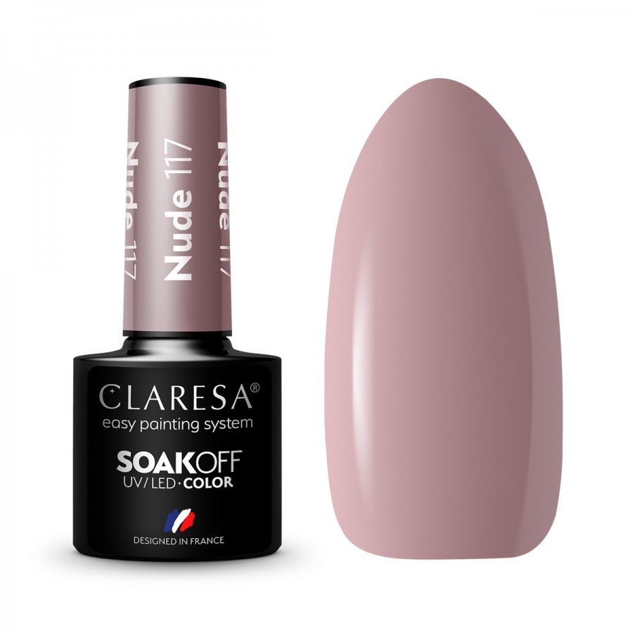CLARESA hibridinis nagų lakas NUDE 117 -5g