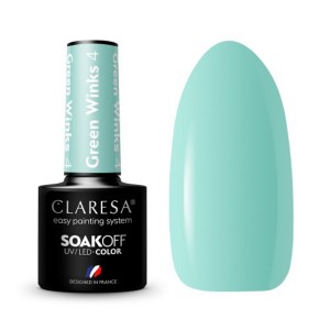 CLARESA hibridinis nagų lakas GREEN WINKS 4 -5g