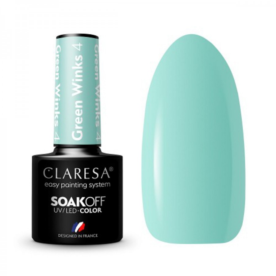 CLARESA hibridinis nagų lakas GREEN WINKS 4 -5g