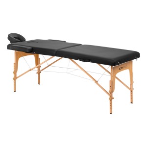 Sulankstomas masažo stalas Komfort Lux 2 segmentų, juodas