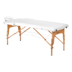 Sulankstomas masažo stalas Komfort Lux 2 segmentų, baltas