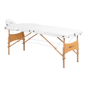 Sulankstomas masažo stalas Komfort Lux 3 segmentų, baltas