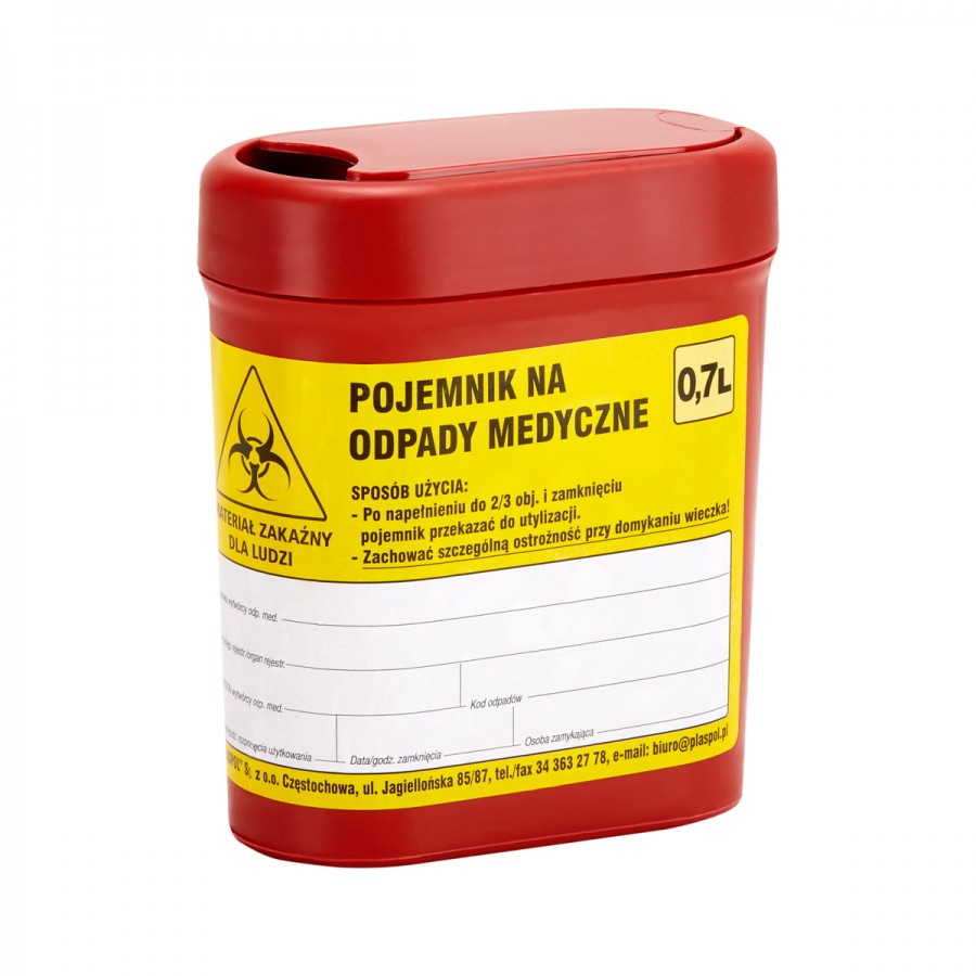 Medicininių atliekų konteineris 0,7 l