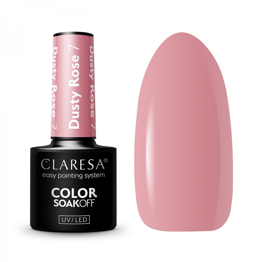 CLARESA hibridinis nagų lakas DUSTY ROSE 7 -5g