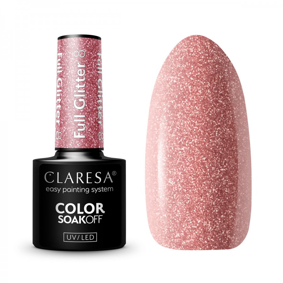 CLARESA hibridinis nagų lakas Full Glitter 4 - 5g