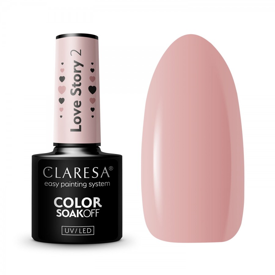 CLARESA hibridinis nagų lakas Love Story 2 - 5g