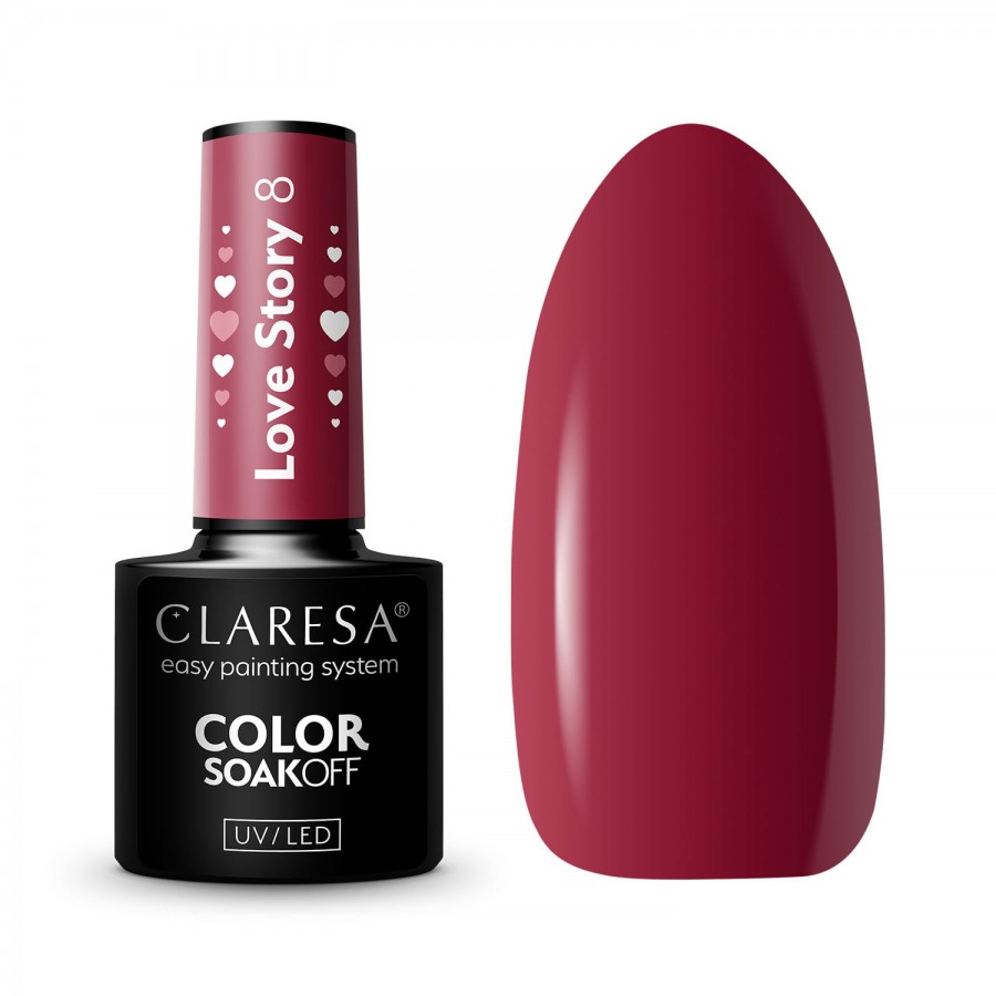 CLARESA hibridinis nagų lakas Love Story 8 - 5g