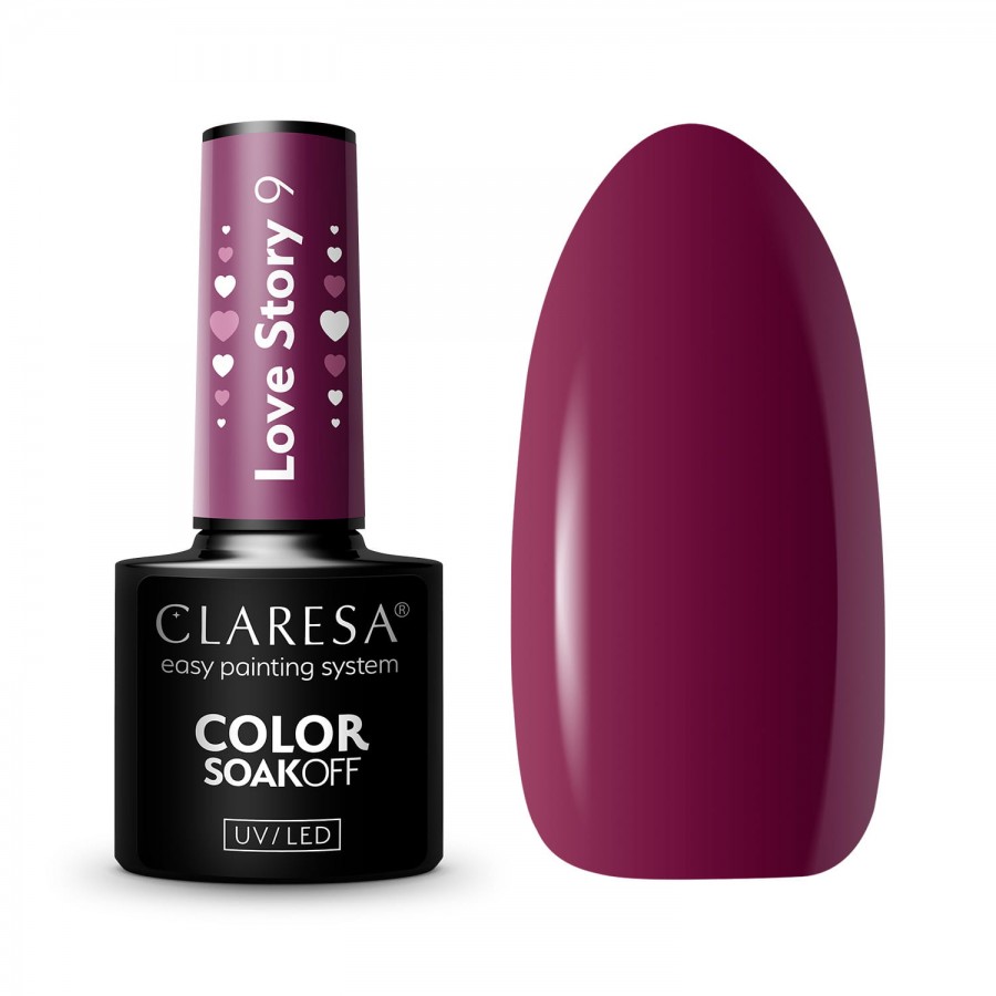 CLARESA hibridinis nagų lakas Love Story 9 - 5g