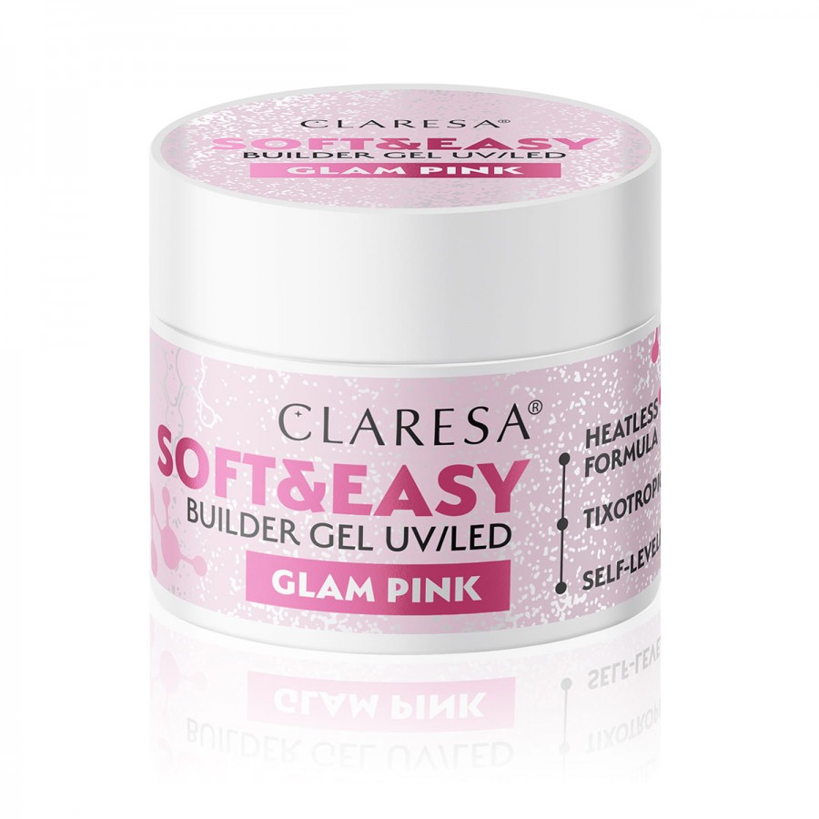 CLARESA statybinis gelis nagų priauginimui PINK 12 g