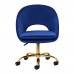 4Rico grožio salono kėdė su ratukais QS-MF18G, mėlynas aksomas
