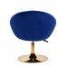 4Rico grožio salono kėdė stabiliu pagrindu QS-BL12B, mėlynas aksomas