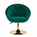4Rico grožio salono kėdė stabiliu pagrindu QS-BL12B, žalias aksomas