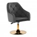 4Rico grožio salono kėdė stabiliu pagrindu QS-BL14G, pilkas aksomas