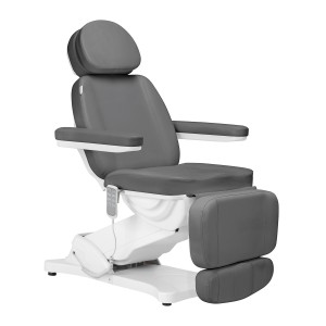 Profesionali elektrinė kosmetologinė kėdė - gultas SILLON CLASSIC, 4 variklių, pilkos spalvos