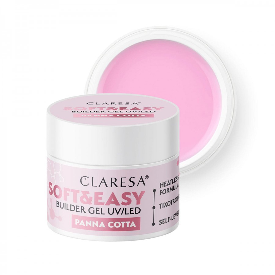CLARESA statybinis gelis nagų priauginimui PANNA COTTA, 12 g