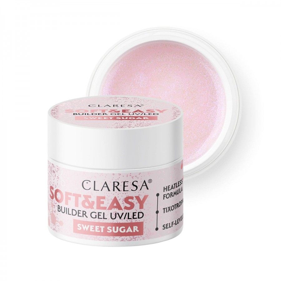 CLARESA statybinis gelis nagų priauginimui SWEET SUGAR 12 g
