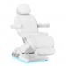 Profesionalus elektrinis gultas-lova kosmetologams SILLON LUXURY (3 varikliai + valdymas pedalais), baltos spalvos