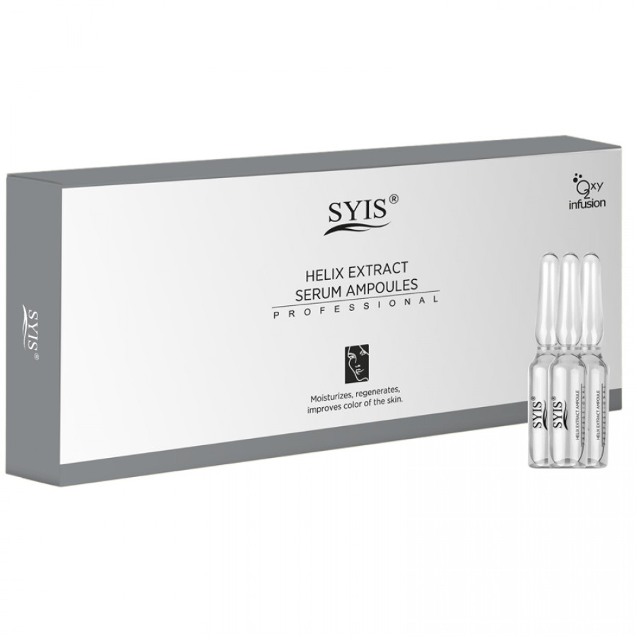 SYIS ampulės, stipriai drėkinantis sraigių ekstrakto serumas,  10x3ML